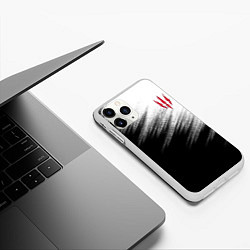 Чехол iPhone 11 Pro матовый The Witcher, цвет: 3D-белый — фото 2