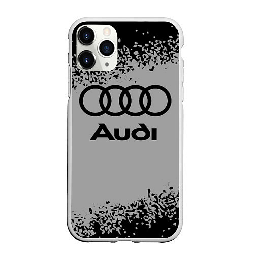 Чехол iPhone 11 Pro матовый AUDI АУДИ / 3D-Белый – фото 1