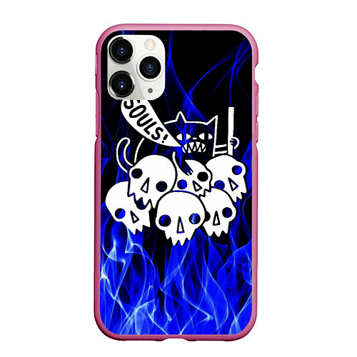 Чехол iPhone 11 Pro матовый DARK SOULS / 3D-Малиновый – фото 1