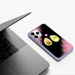 Чехол iPhone 11 Pro матовый Авокадо, цвет: 3D-светло-сиреневый — фото 2