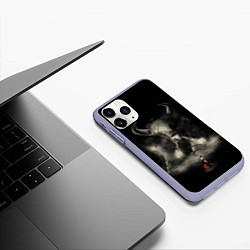 Чехол iPhone 11 Pro матовый Бык 2021, цвет: 3D-светло-сиреневый — фото 2