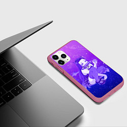 Чехол iPhone 11 Pro матовый Nezuko, цвет: 3D-малиновый — фото 2