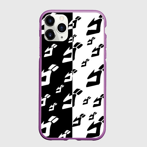 Чехол iPhone 11 Pro матовый JoJo Bizarre Adventure / 3D-Фиолетовый – фото 1