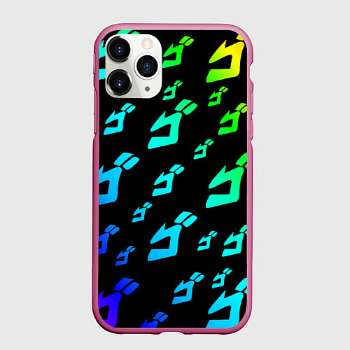 Чехол iPhone 11 Pro матовый JoJo Bizarre Adventure / 3D-Малиновый – фото 1