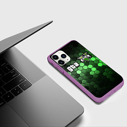 Чехол iPhone 11 Pro матовый GTA 5 ГТА 5, цвет: 3D-фиолетовый — фото 2