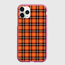 Чехол iPhone 11 Pro матовый Шотландская клетка, цвет: 3D-малиновый