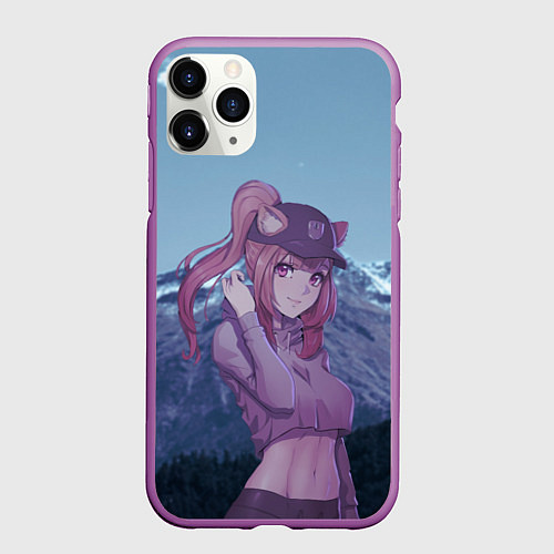 Чехол iPhone 11 Pro матовый Рафталия / 3D-Фиолетовый – фото 1