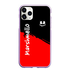 Чехол iPhone 11 Pro матовый Marshmello, цвет: 3D-сиреневый