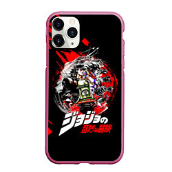 Чехол iPhone 11 Pro матовый JoJo Bizarre Adventure, цвет: 3D-малиновый