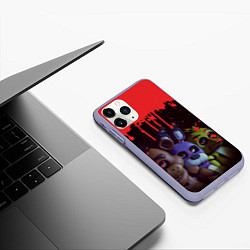 Чехол iPhone 11 Pro матовый Five Nights At Freddys, цвет: 3D-светло-сиреневый — фото 2