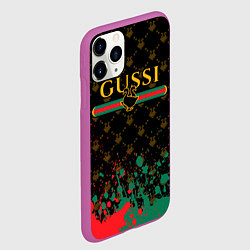 Чехол iPhone 11 Pro матовый GUSSI ГУСИ, цвет: 3D-фиолетовый — фото 2