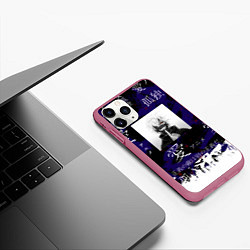Чехол iPhone 11 Pro матовый Токийский гуль, цвет: 3D-малиновый — фото 2