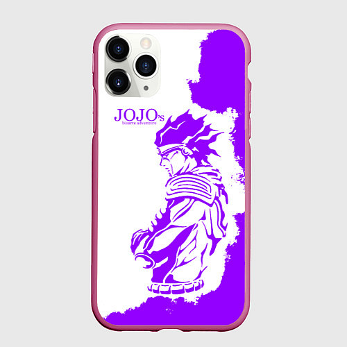 Чехол iPhone 11 Pro матовый JoJo Bizarre Adventure / 3D-Малиновый – фото 1
