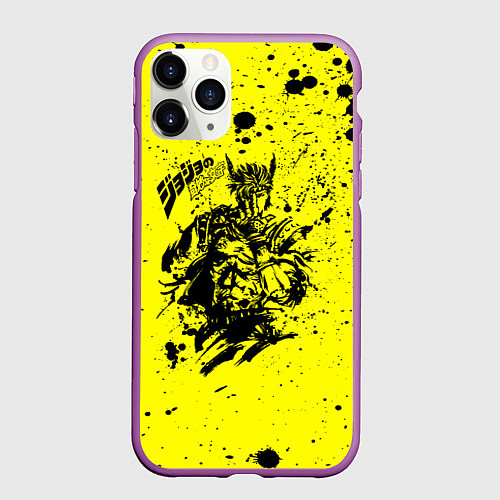 Чехол iPhone 11 Pro матовый JoJo Bizarre Adventure / 3D-Фиолетовый – фото 1