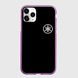 Чехол iPhone 11 Pro матовый Yamaha на спине, цвет: 3D-фиолетовый