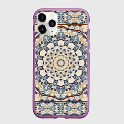 Чехол iPhone 11 Pro матовый Ковер, цвет: 3D-фиолетовый