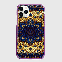 Чехол iPhone 11 Pro матовый Золотой ковер, цвет: 3D-фиолетовый