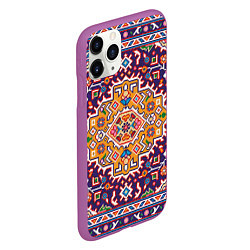 Чехол iPhone 11 Pro матовый Ковер, цвет: 3D-фиолетовый — фото 2