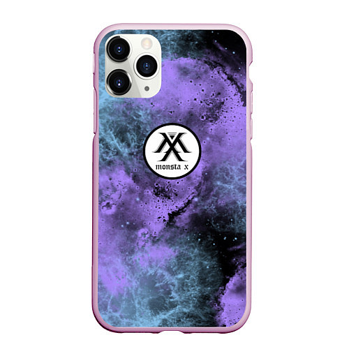 Чехол iPhone 11 Pro матовый MONSTA X / 3D-Розовый – фото 1