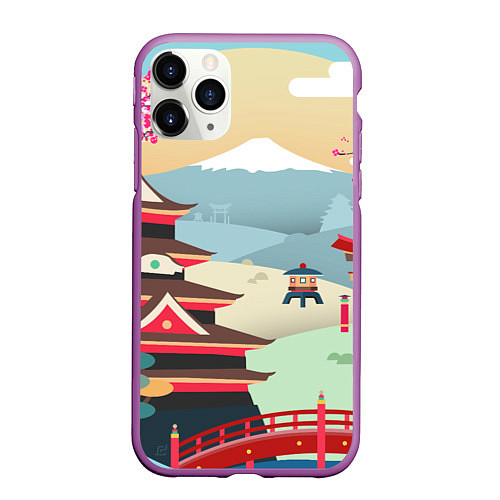 Чехол iPhone 11 Pro матовый Tokyo / 3D-Фиолетовый – фото 1