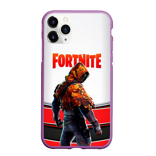 Чехол iPhone 11 Pro матовый FORTNITE GAME / 3D-Фиолетовый – фото 1