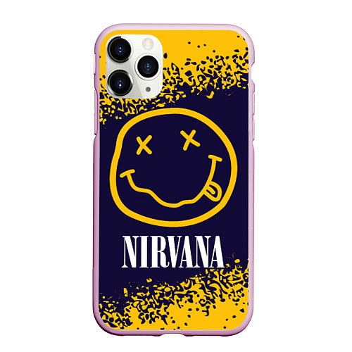 Чехол iPhone 11 Pro матовый NIRVANA НИРВАНА / 3D-Розовый – фото 1