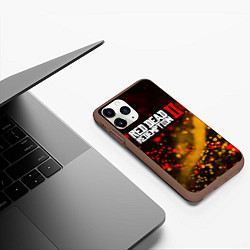 Чехол iPhone 11 Pro матовый RED DEAD REDEMPTION 2, цвет: 3D-коричневый — фото 2
