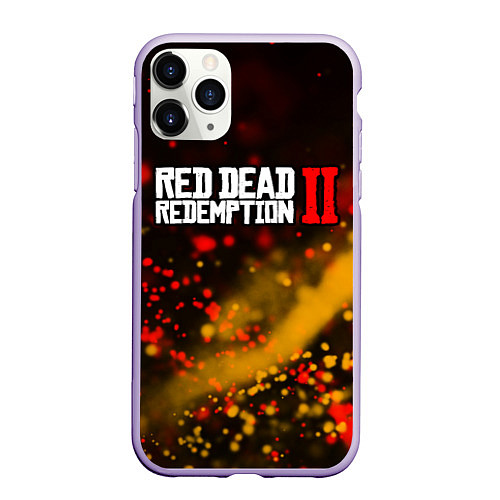 Чехол iPhone 11 Pro матовый RED DEAD REDEMPTION 2 / 3D-Светло-сиреневый – фото 1