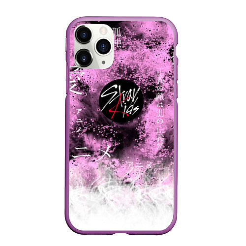 Чехол iPhone 11 Pro матовый Stray kids / 3D-Фиолетовый – фото 1