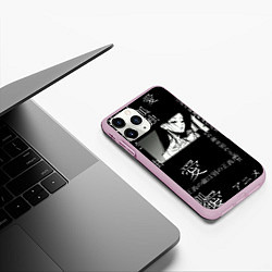 Чехол iPhone 11 Pro матовый Аниме девушка, цвет: 3D-розовый — фото 2