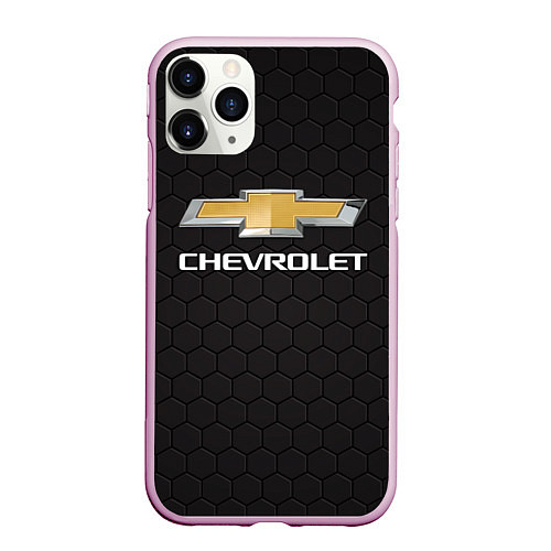 Чехол iPhone 11 Pro матовый CHEVROLET / 3D-Розовый – фото 1