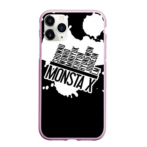 Чехол iPhone 11 Pro матовый Monsta X / 3D-Розовый – фото 1