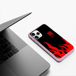 Чехол iPhone 11 Pro матовый Monsta X, цвет: 3D-розовый — фото 2