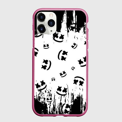 Чехол iPhone 11 Pro матовый MARSHMELLO МАРШМЕЛЛОУ / 3D-Малиновый – фото 1