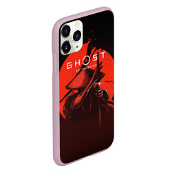 Чехол iPhone 11 Pro матовый Ghost of Tsushima, цвет: 3D-розовый — фото 2