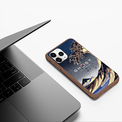Чехол iPhone 11 Pro матовый Ghost of Tsushima, цвет: 3D-коричневый — фото 2