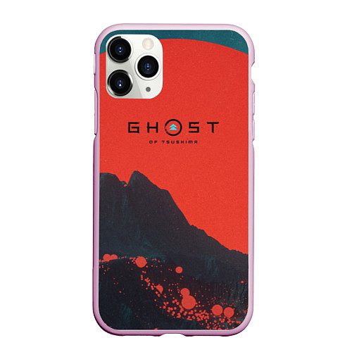 Чехол iPhone 11 Pro матовый Ghost of Tsushima / 3D-Розовый – фото 1