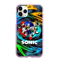 Чехол iPhone 11 Pro матовый SONIC TRIO, цвет: 3D-розовый