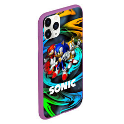 Чехол iPhone 11 Pro матовый SONIC TRIO, цвет: 3D-фиолетовый — фото 2