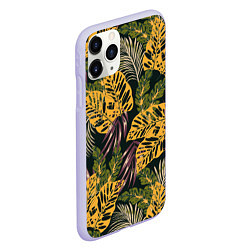 Чехол iPhone 11 Pro матовый Тропический лес, цвет: 3D-светло-сиреневый — фото 2