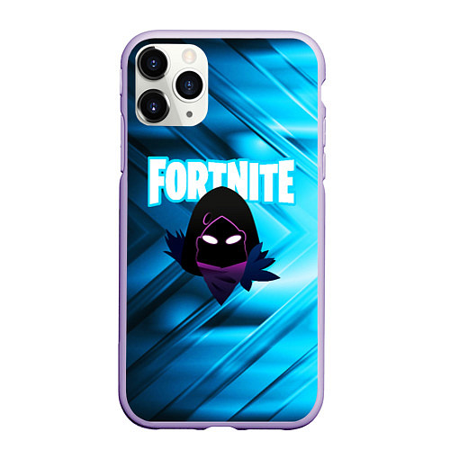 Чехол iPhone 11 Pro матовый FORTNITE CROW / 3D-Светло-сиреневый – фото 1