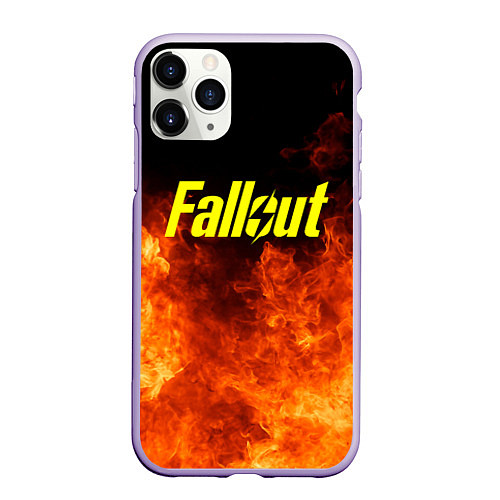 Чехол iPhone 11 Pro матовый FALLOUT ФЭЛЛАУТ / 3D-Светло-сиреневый – фото 1