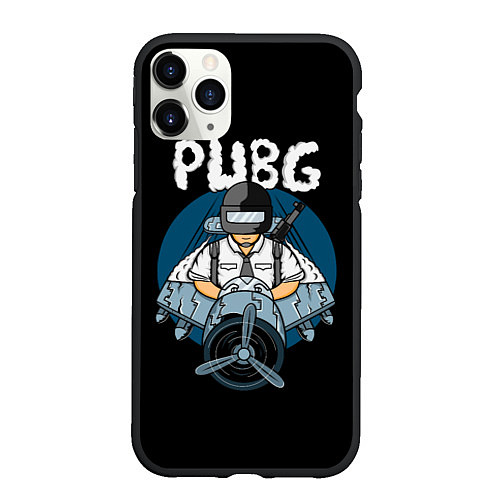 Чехол iPhone 11 Pro матовый PUBG / 3D-Черный – фото 1