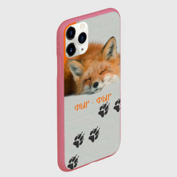 Чехол iPhone 11 Pro матовый Фыр-Фыр, цвет: 3D-малиновый — фото 2