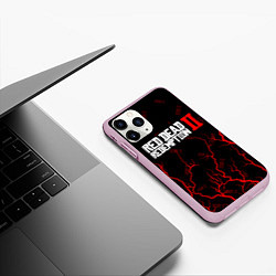 Чехол iPhone 11 Pro матовый RED DEAD REDEMPTION 2, цвет: 3D-розовый — фото 2