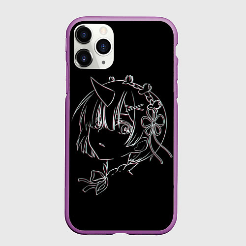 Чехол iPhone 11 Pro матовый Re:Zero / 3D-Фиолетовый – фото 1
