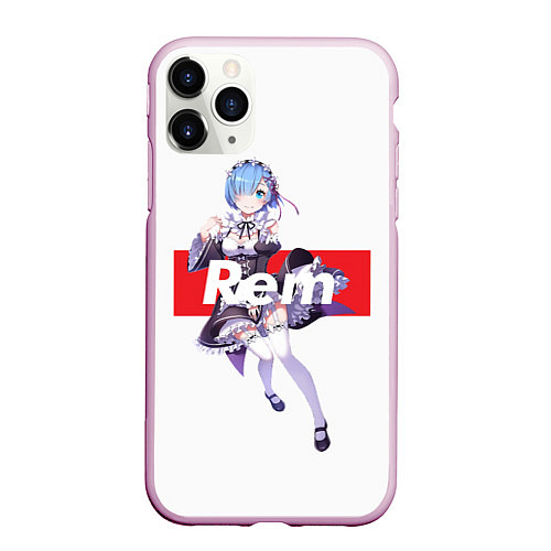 Чехол iPhone 11 Pro матовый Re:Zero / 3D-Розовый – фото 1