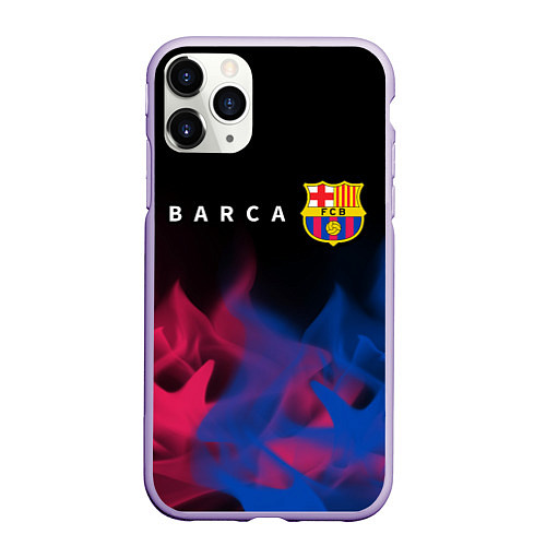 Чехол iPhone 11 Pro матовый BARCELONA БАРСЕЛОНА / 3D-Светло-сиреневый – фото 1