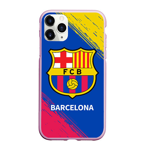 Чехол iPhone 11 Pro матовый BARCELONA БАРСЕЛОНА / 3D-Розовый – фото 1