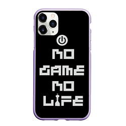 Чехол iPhone 11 Pro матовый NO GAME NO LIFE, цвет: 3D-светло-сиреневый